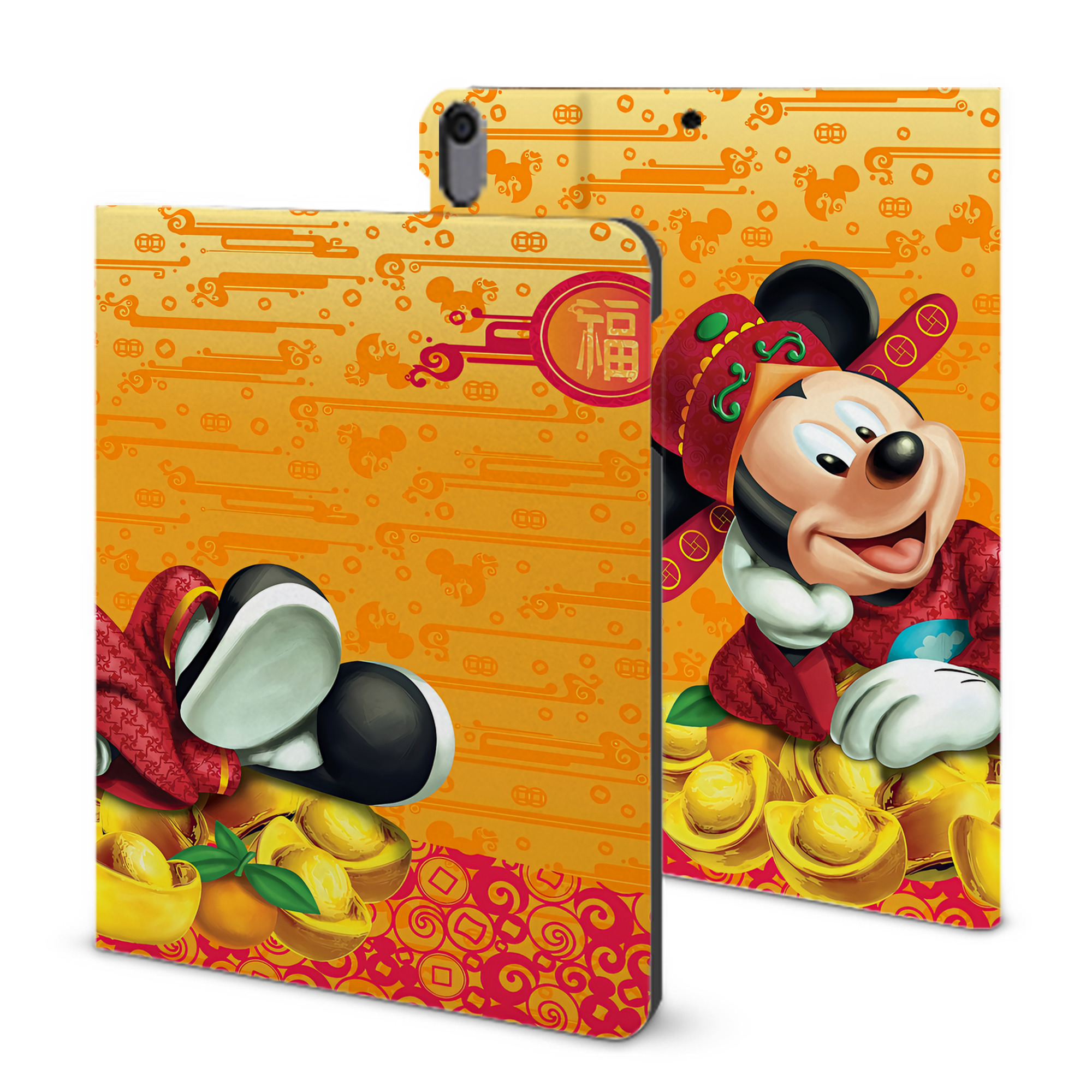（画像用） ミッキーマウス Mickey Mouse IPad ケース ブック型 PUレザー TPU 耐衝撃 軽量 薄型 ペン収納なし 全面保護 IPad 各モデル対応